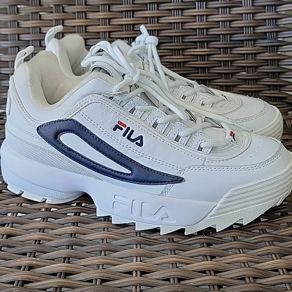 Fila Disruptor-II-XL Sneakers White/White/Fila Navy used good Condition